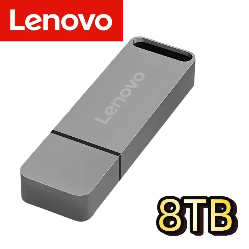 Lenovo Metal 16TB USB 3.2 U Disk Flash Drive 2TB High Speed File Transfer 4TB Ultra-large Capacity Waterproof Mechanical Style