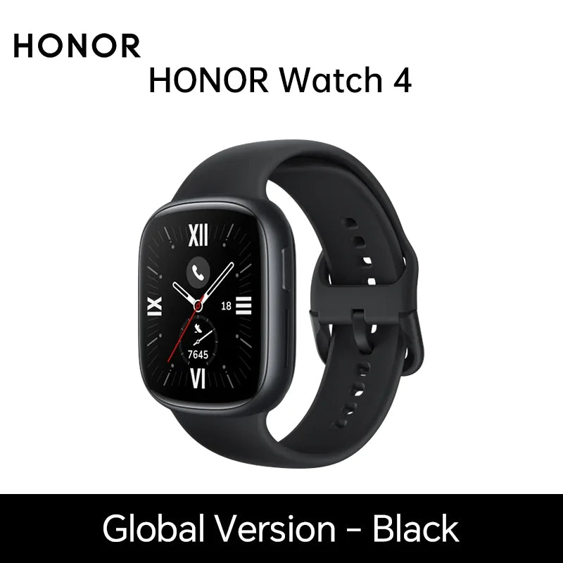 Global Version HONOR Watch 4 Smart Watch 5ATM Blood Oxygen Monitor BT5.2 GPS Bluetooth 5.2 Up to 14 Days Long Battery