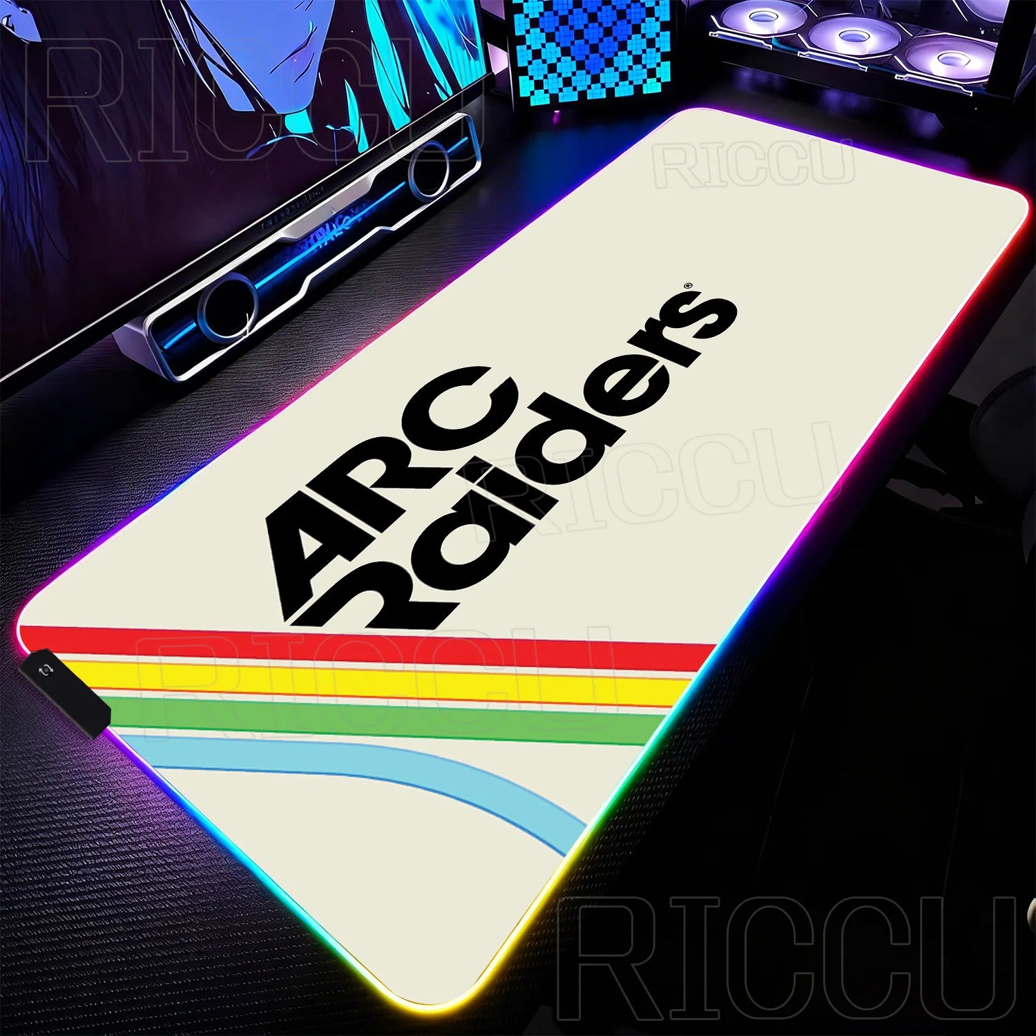 RGB Mouse Pad Gamer ARC raiders gunfight Computer Table LED rubber Rug Mat Popular FPS Game Large Gaming carpet expand Desk mat