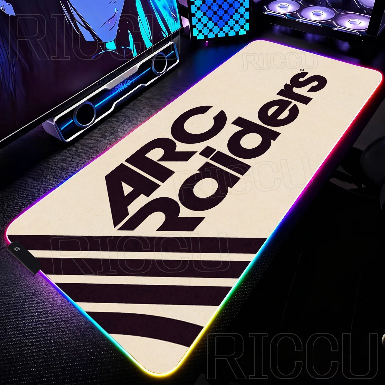 RGB Mouse Pad Gamer ARC raiders gunfight Computer Table LED rubber Rug Mat Popular FPS Game Large Gaming carpet expand Desk mat