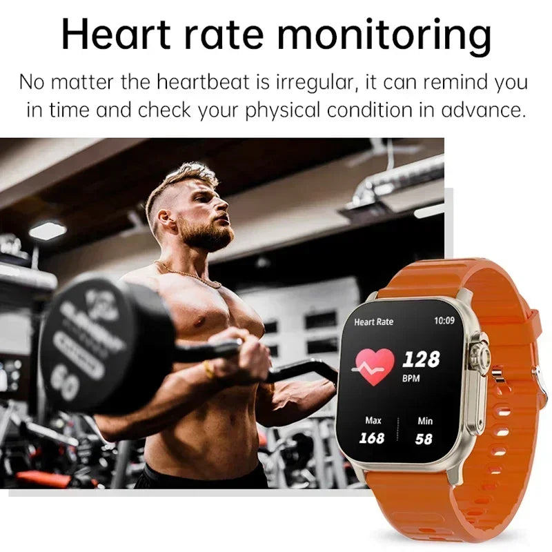 Watch 10 Smart Watch AMOLED Screen NFC Compass Fitness Clock Health Monitor Waterproof Wireless Call Watches for Men Women