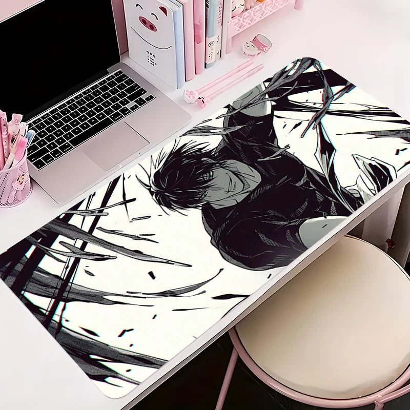 Mouse Pad PC Accessories Keyboard Mat Anime Pattern Anti-slip Rubber HD J-jujutsu Kaisen Toji Fushiguro Mousepad Gamer Desk Mat