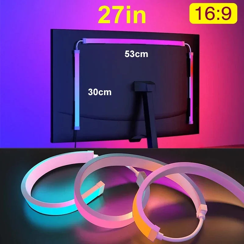 Screen Ambilight RGB Lights LED Light Strip Computer Colar Sync Monitor Ambient Lighting PC Backlight Pickup Light for Game Room