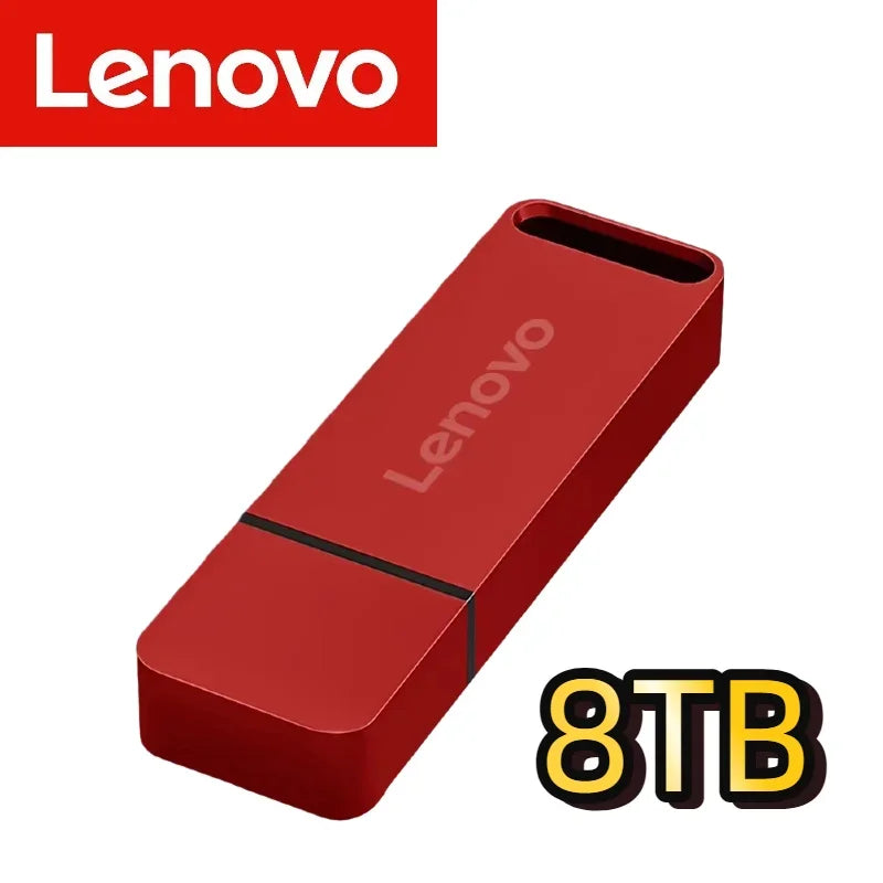 Lenovo Metal 16TB USB 3.2 U Disk Flash Drive 2TB High Speed File Transfer 4TB Ultra-large Capacity Waterproof Mechanical Style