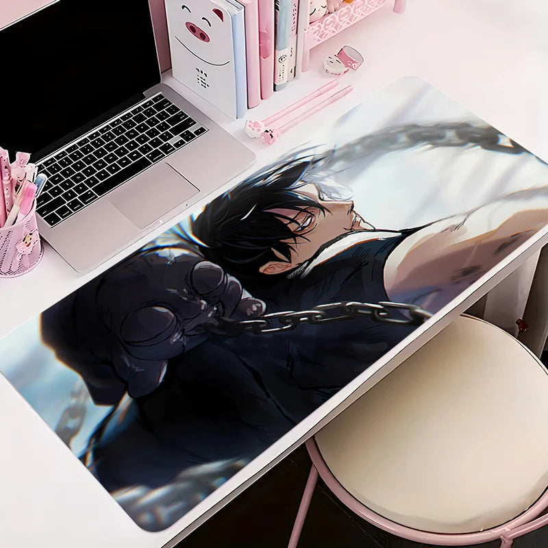 Mouse Pad PC Accessories Keyboard Mat Anime Pattern Anti-slip Rubber HD J-jujutsu Kaisen Toji Fushiguro Mousepad Gamer Desk Mat