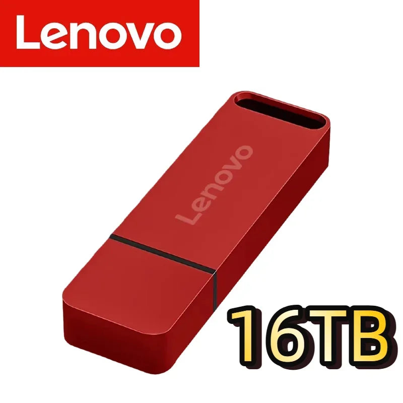 Lenovo Metal 16TB USB 3.2 U Disk Flash Drive 2TB High Speed File Transfer 4TB Ultra-large Capacity Waterproof Mechanical Style